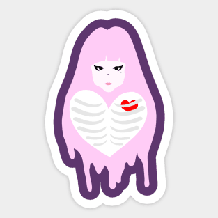 Pastel girl Sticker